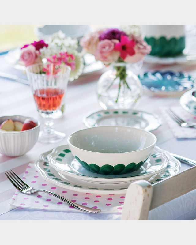Lisbon Green Brushstroke Cereal Bowl